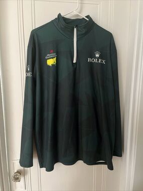 Rolex Dark Green Masters Tournament Zip-Up Sweater